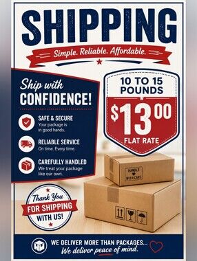 EXTRA Shipping Listing 10-15 Pounds